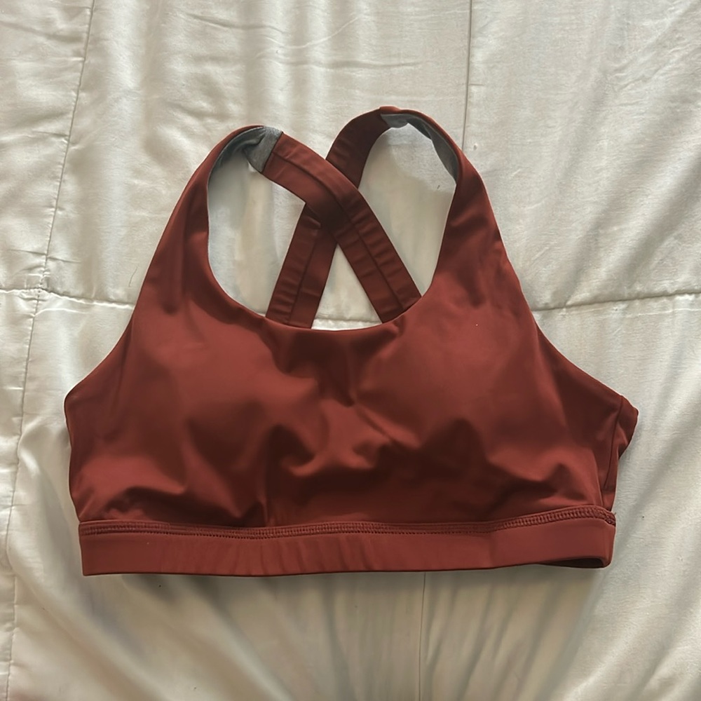 Rust colored sports bra